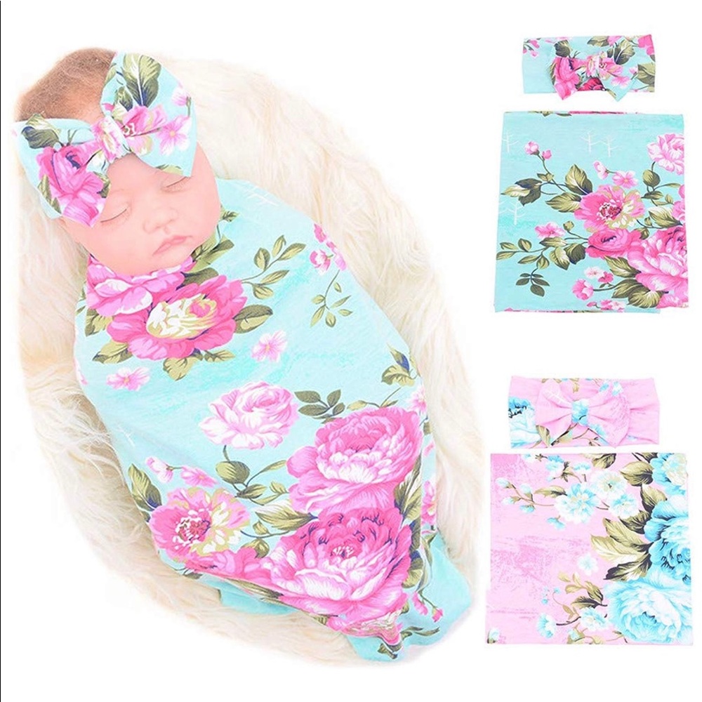 Swaddle & Headband Set🌸